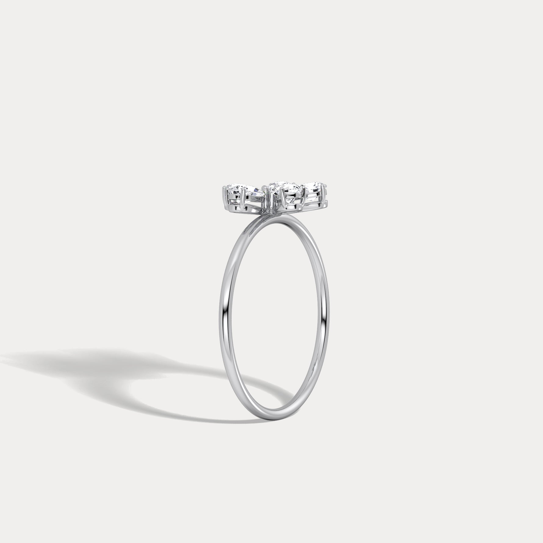 0.51CTW Lab Grown Diamond Floral Ring - Rings