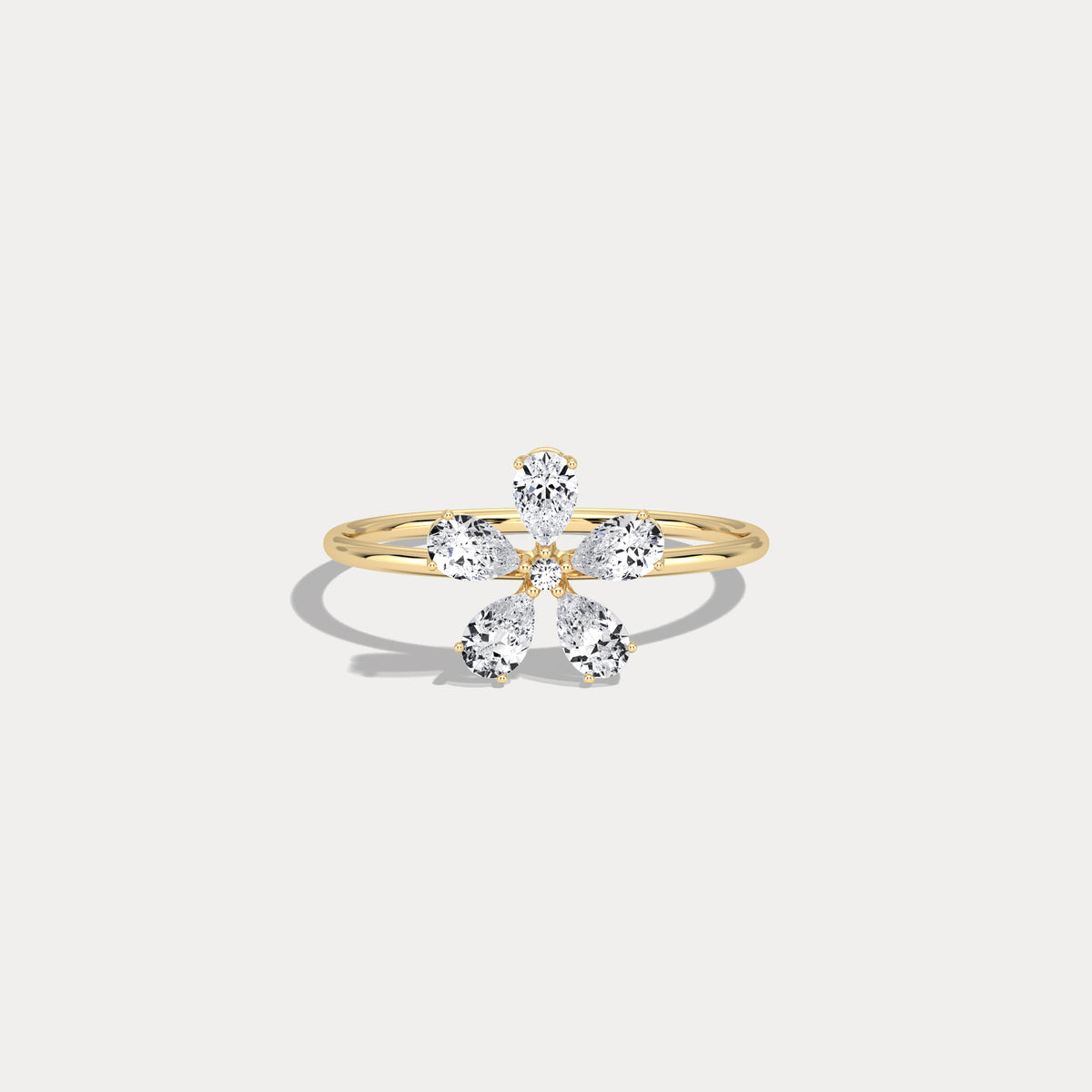 0.51CTW Lab Grown Diamond Floral Ring - Rings