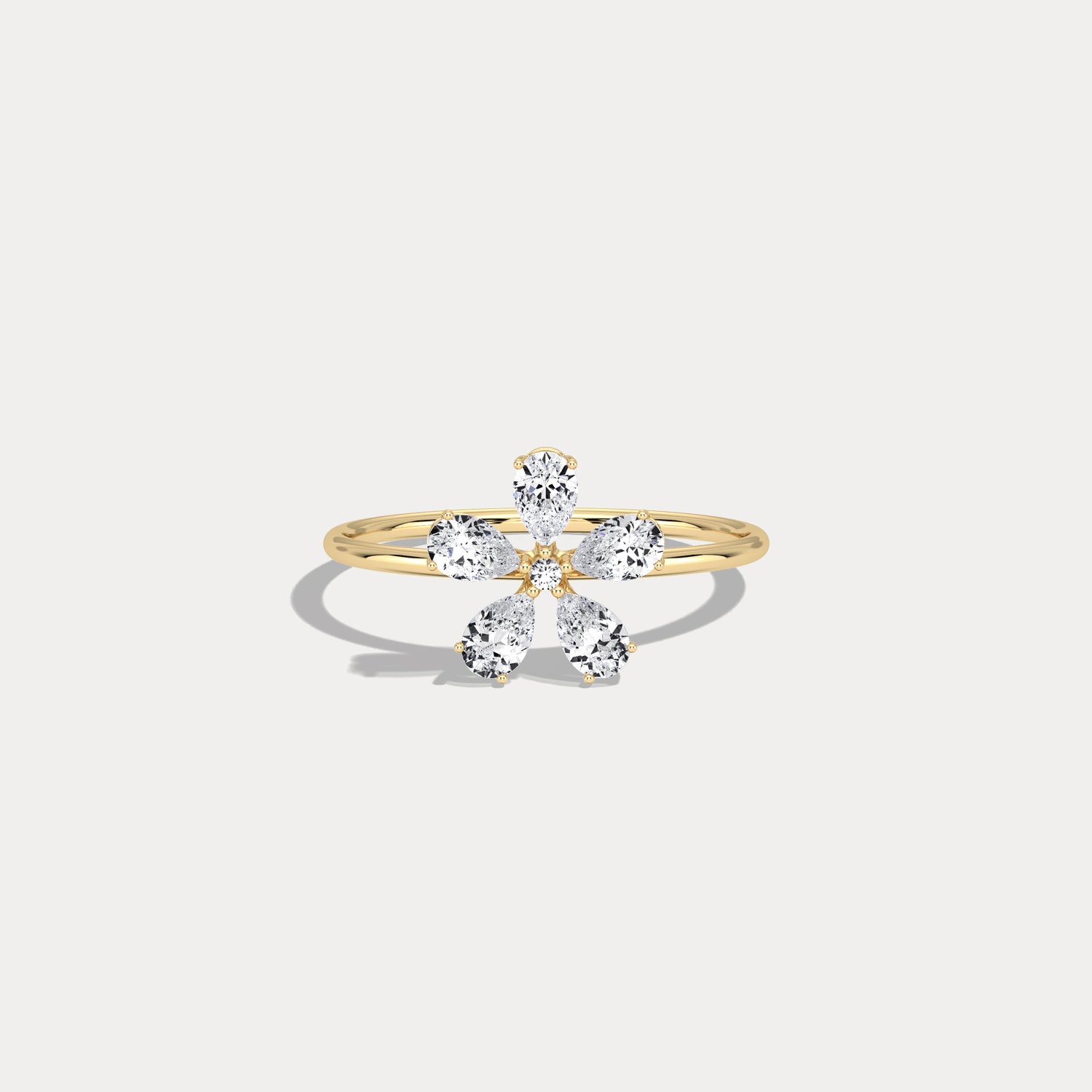 0.51CTW Lab Grown Diamond Floral Ring - Rings