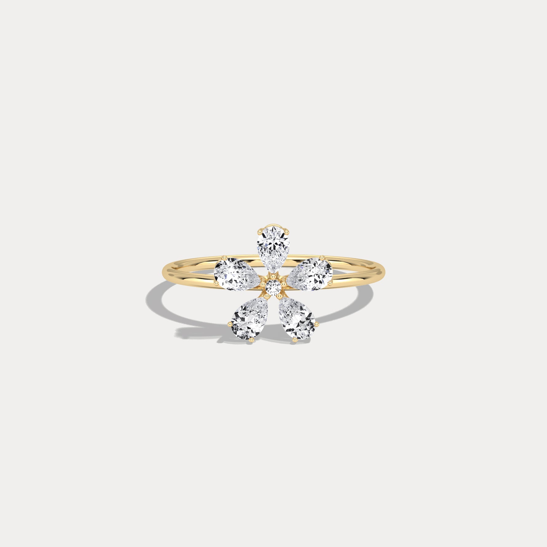 0.51CTW Lab Grown Diamond Floral Ring - Rings