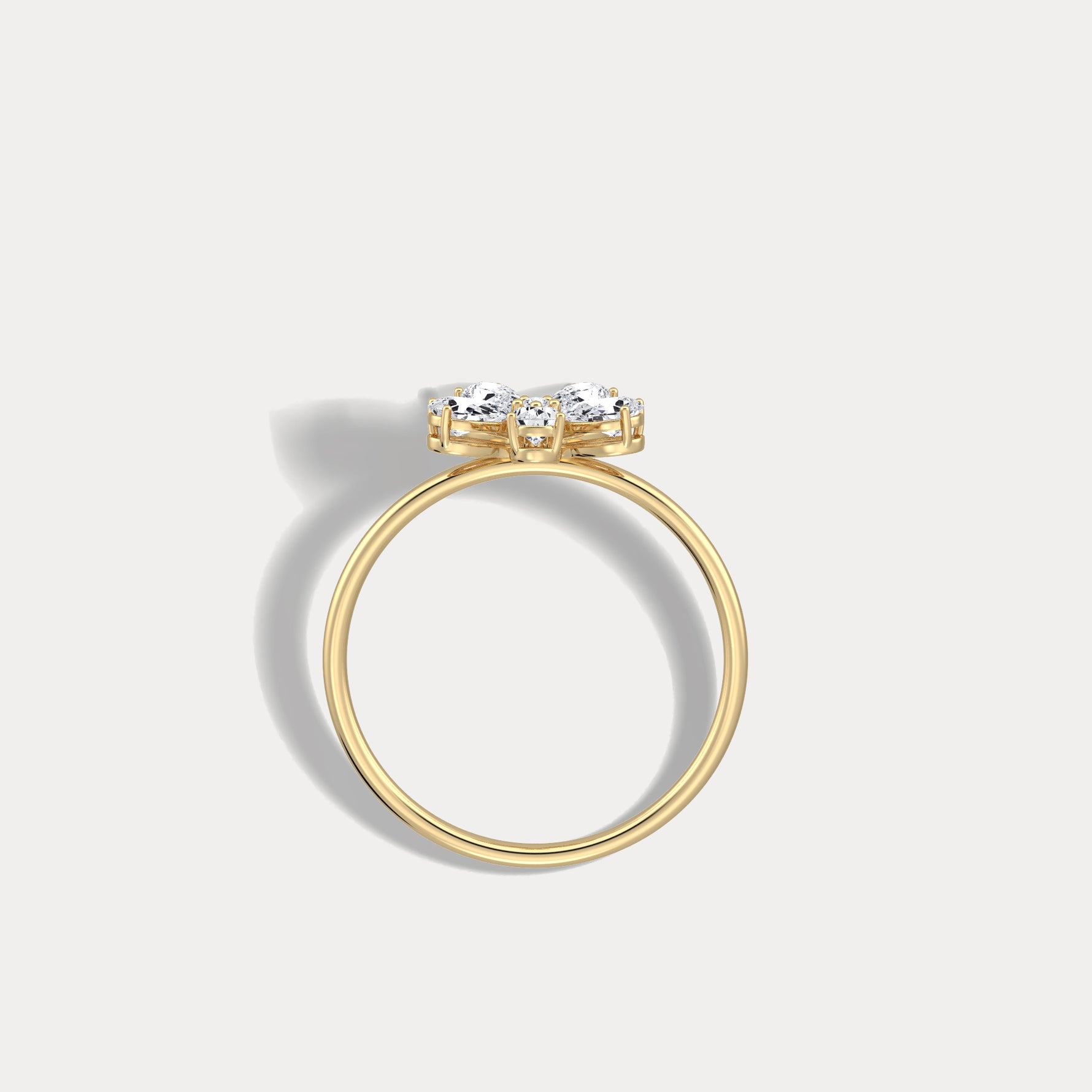 0.51CTW Lab Grown Diamond Floral Ring - Rings