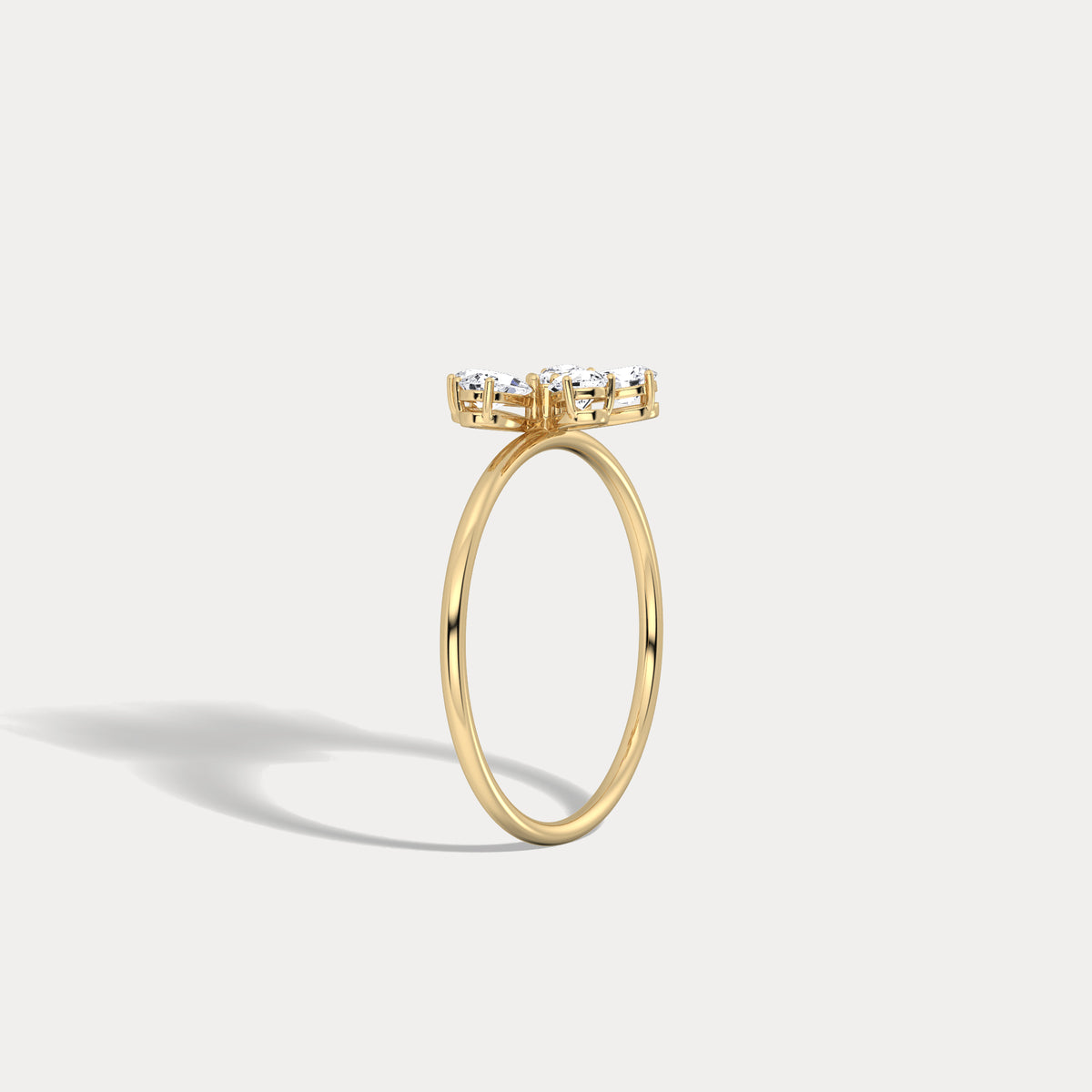 0.51CTW Lab Grown Diamond Floral Ring - Rings