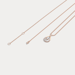 Teardrop Lab Diamond Pendant Necklace In 14K Solid Gold/Platinum - Necklaces