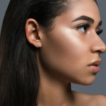 0.21CTW Lab Diamond Teardrop Earrings - 