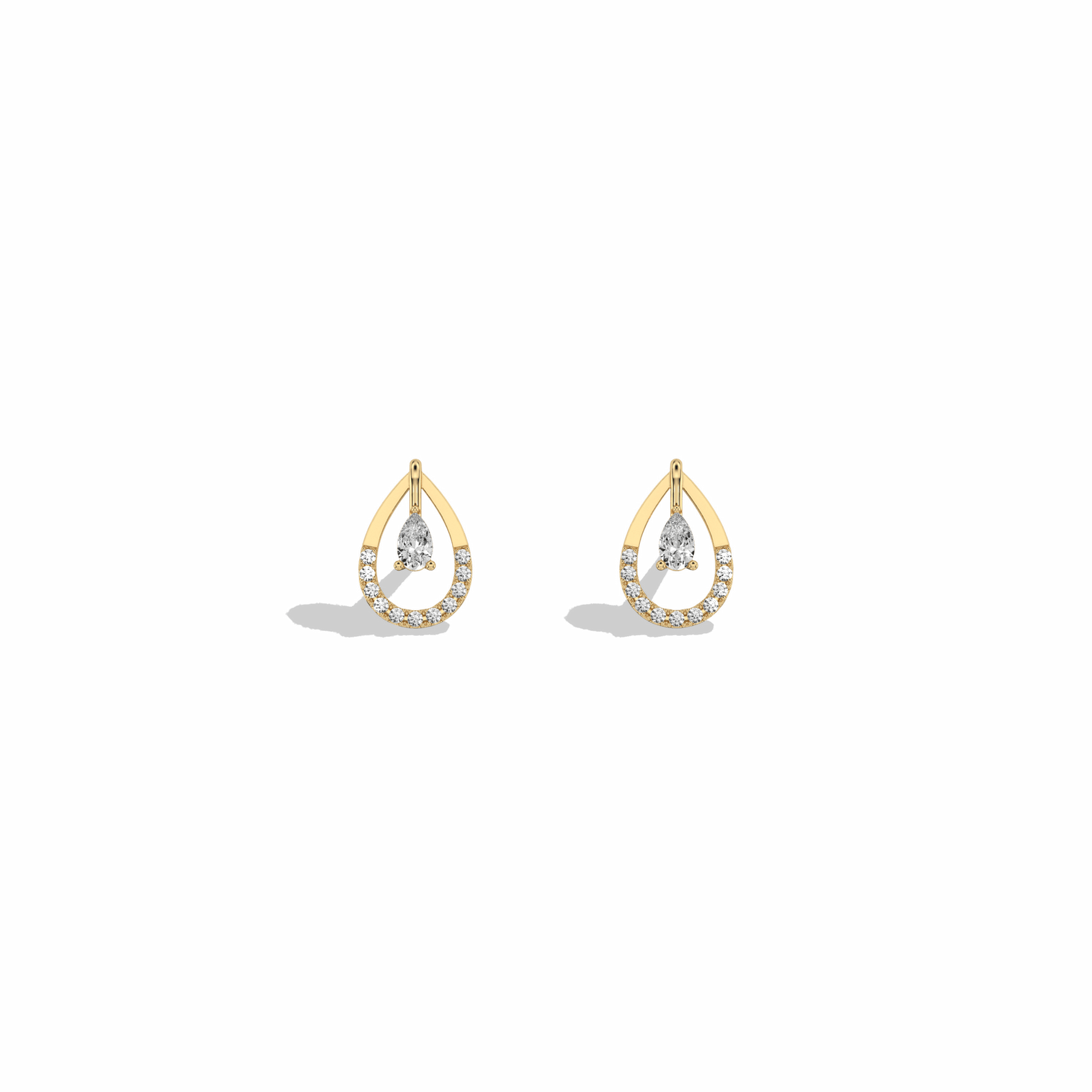 0.21CTW Lab Diamond Teardrop Earrings - 