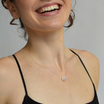 0.18CTW Lab Grown Diamond Heart Necklace In 14K Solid Gold/Platinum - 