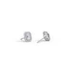 1CTW Beaded Edge Halo Lab - Grown Diamond Studs - Earrings