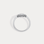 14K Gold / Platinum Pave Lab - Grown Diamond Clover Ring - Rings