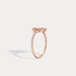 14K Gold / Platinum Pave Lab - Grown Diamond Clover Ring - Rings