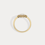 14K Gold / Platinum Pave Lab - Grown Diamond Clover Ring - Rings
