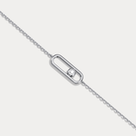 14K Solid Gold Bezel Chain Bracelet With Lab Diamond - Bracelets