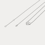 Lab Diamond Heart Pendant Necklace In 14K Solid Gold/Platinum - Necklaces