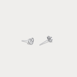 14K Gold/Platinum Heart - Shaped Lab - Grown Diamond Stud Earrings - Earrings