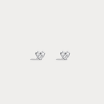 14K Gold/Platinum Heart - Shaped Lab - Grown Diamond Stud Earrings - Earrings