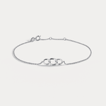 14K Solid Gold Pavé Triple Link Bracelet With Lab Diamond - Bracelets