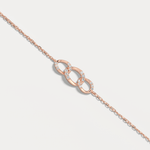 14K Solid Gold Pavé Triple Link Bracelet With Lab Diamond - Bracelets