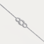 14K Solid Gold Pavé Triple Link Bracelet With Lab Diamond - Bracelets