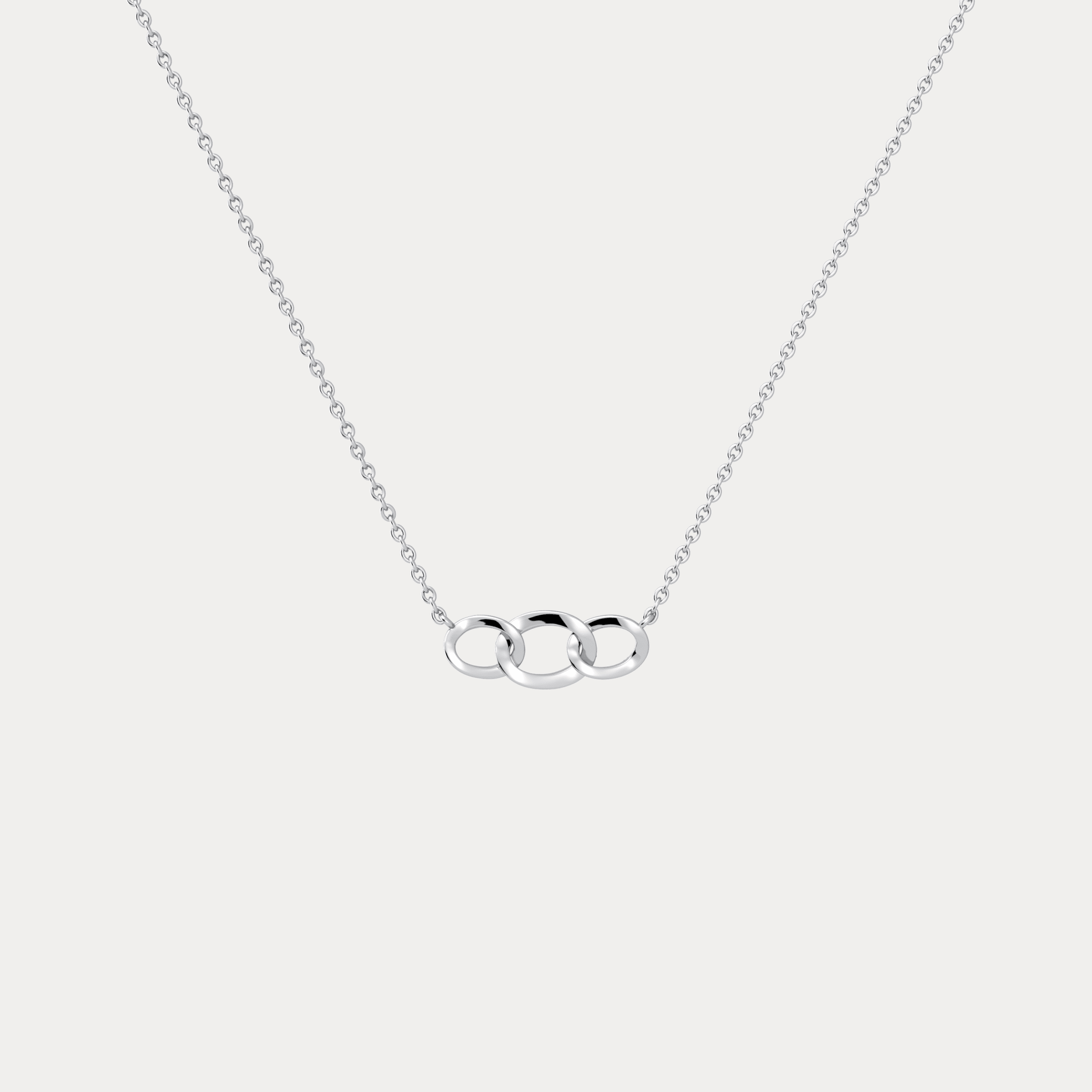 14K Solid Gold Unite Pendant Necklace With Lab Diamond - Necklaces