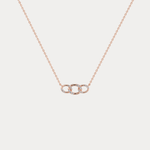 14K Solid Gold Unite Pendant Necklace With Lab Diamond - Necklaces
