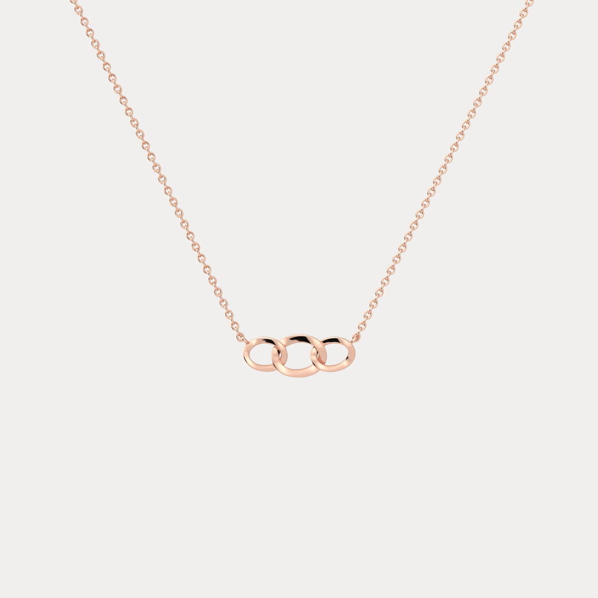 14K Solid Gold Unite Pendant Necklace With Lab Diamond - Necklaces