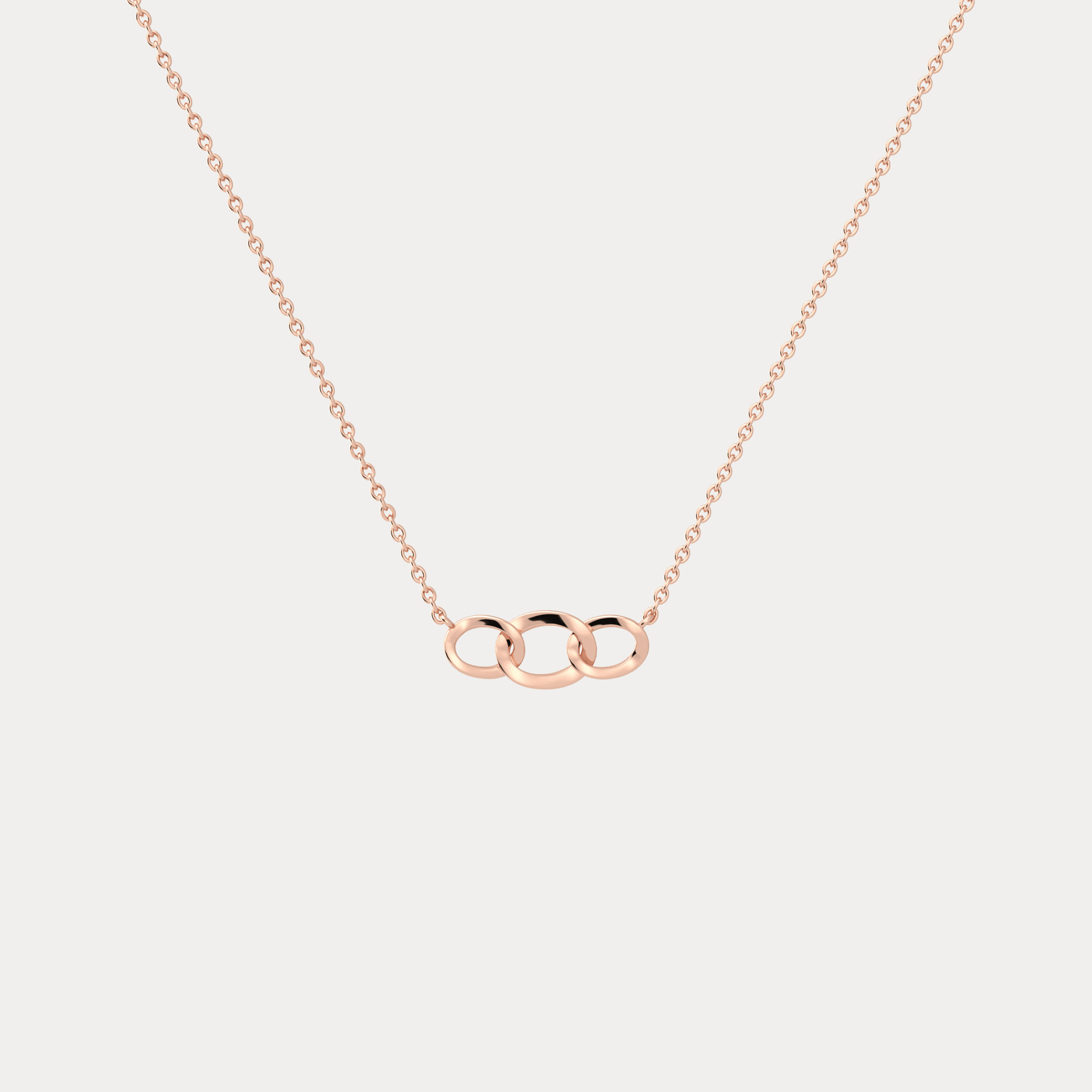 14K Solid Gold Unite Pendant Necklace With Lab Diamond - Necklaces