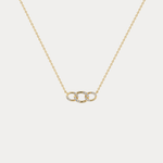 14K Solid Gold Unite Pendant Necklace With Lab Diamond - Necklaces
