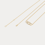 14K Solid Gold Unite Pendant Necklace With Lab Diamond - Necklaces