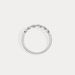 14K Gold Interlocking Chain Ring with Lab - Grown Diamond Accents - Rings