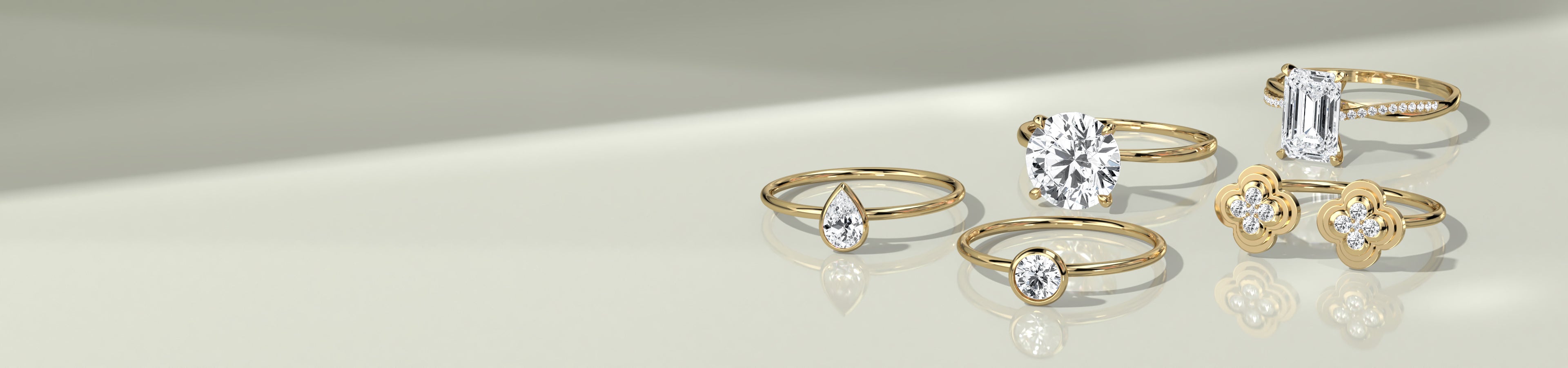 Lab-Created Diamond Rings