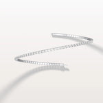 3.11CTW VVS Lab Grown Diamond Full Eternity 7 Inches Flexible Bangle - Bracelets