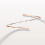 3.11CTW VVS Lab Grown Diamond Full Eternity 7 Inches Flexible Bangle - Bracelets