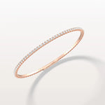 3.11CTW VVS Lab Grown Diamond Full Eternity 7 Inches Flexible Bangle - Bracelets