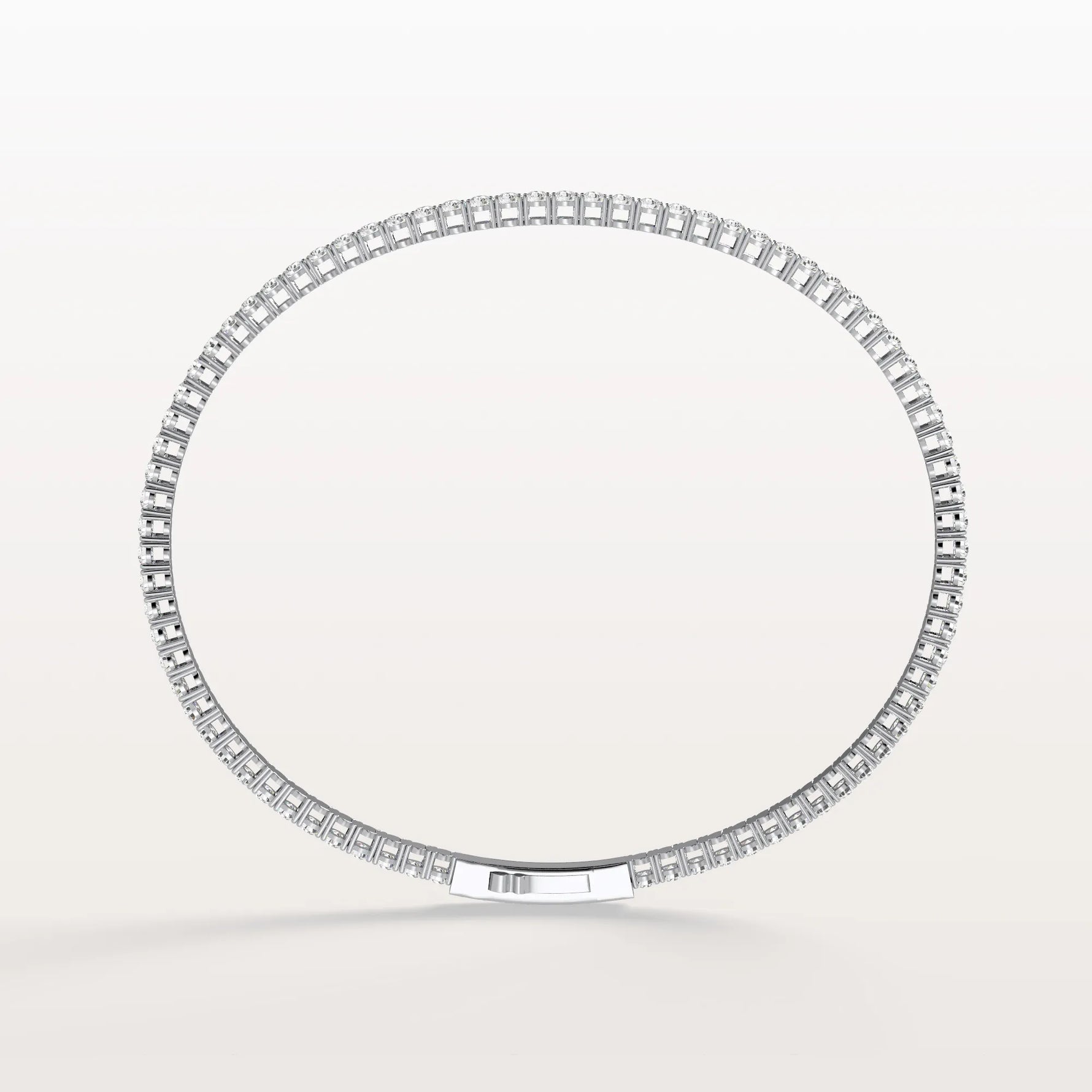 3.11CTW VVS Lab Grown Diamond Full Eternity 7 Inches Flexible Bangle - Bracelets