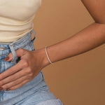 3.11CTW VVS Lab Grown Diamond Full Eternity 7 Inches Flexible Bangle - Bracelets