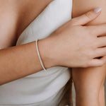 3.11CTW VVS Lab Grown Diamond Full Eternity 7 Inches Flexible Bangle - Bracelets