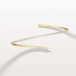 3.11CTW VVS Lab Grown Diamond Full Eternity 7 Inches Flexible Bangle - Bracelets