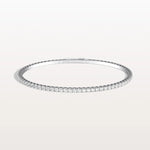 3.35CTW VVS Lab Grown Diamond Full Eternity 7 Inches Flexible Bangle - Bracelets
