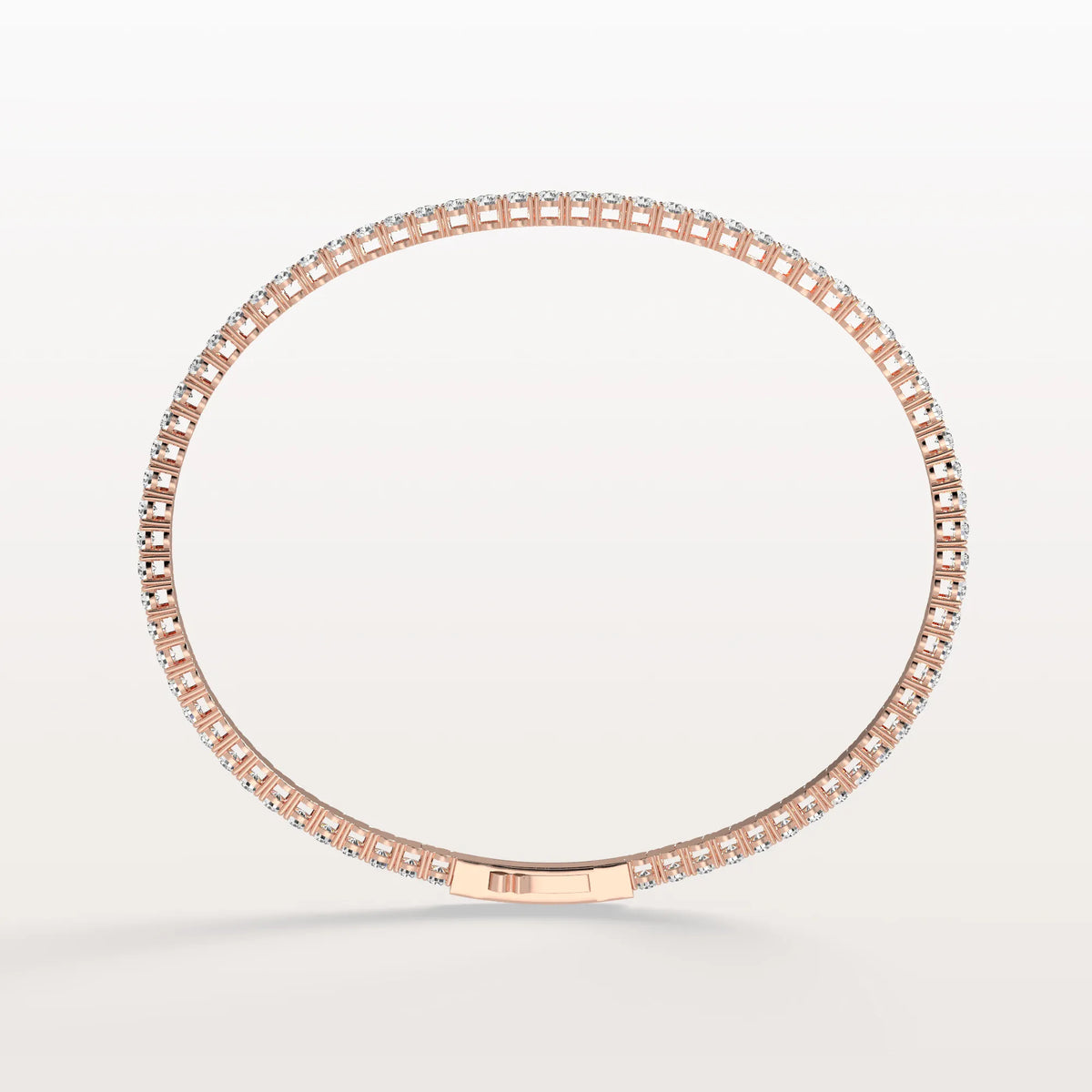 3.35CTW VVS Lab Grown Diamond Full Eternity 7 Inches Flexible Bangle - Bracelets