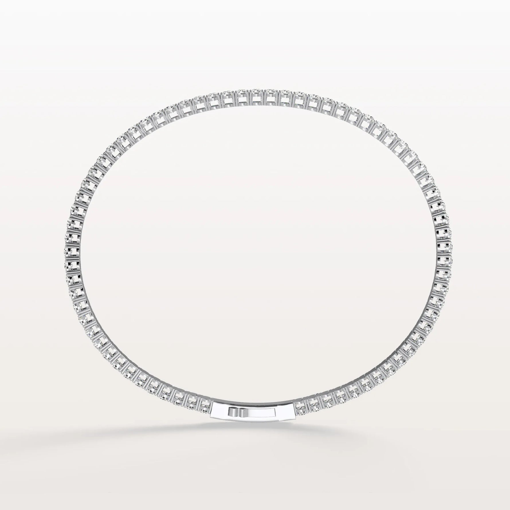 3.35CTW VVS Lab Grown Diamond Full Eternity 7 Inches Flexible Bangle - Bracelets