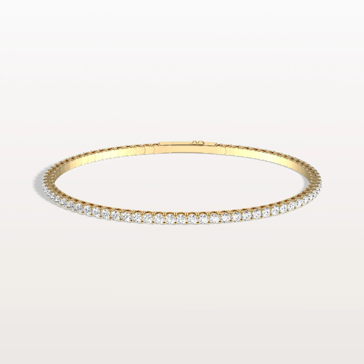 3.35CTW VVS Lab Grown Diamond Full Eternity 7 Inches Flexible Bangle - Bracelets