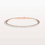 5.08CTW VVS Lab Grown Diamond Full Eternity 7.3 Inches Flexible Bangle - Bracelets