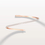 5.08CTW VVS Lab Grown Diamond Full Eternity 7.3 Inches Flexible Bangle - Bracelets