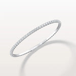 5.08CTW VVS Lab Grown Diamond Full Eternity 7.3 Inches Flexible Bangle - Bracelets