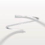 5.08CTW VVS Lab Grown Diamond Full Eternity 7.3 Inches Flexible Bangle - Bracelets