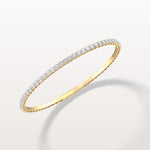 5.08CTW VVS Lab Grown Diamond Full Eternity 7.3 Inches Flexible Bangle - Bracelets
