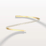 5.08CTW VVS Lab Grown Diamond Full Eternity 7.3 Inches Flexible Bangle - Bracelets