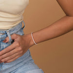 6.18CTW VVS Lab Grown Diamond Full Eternity 7.5 Inches Flexible Bangle - Bracelets