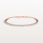 6.18CTW VVS Lab Grown Diamond Full Eternity 7.5 Inches Flexible Bangle - Bracelets