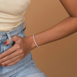 6.18CTW VVS Lab Grown Diamond Full Eternity 7.5 Inches Flexible Bangle - Bracelets