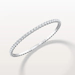 6.18CTW VVS Lab Grown Diamond Full Eternity 7.5 Inches Flexible Bangle - Bracelets